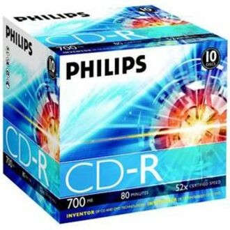 Philips CR7D5NJ10/00 CD Recordable Media - CD-R - 52x - 700 MB - 10