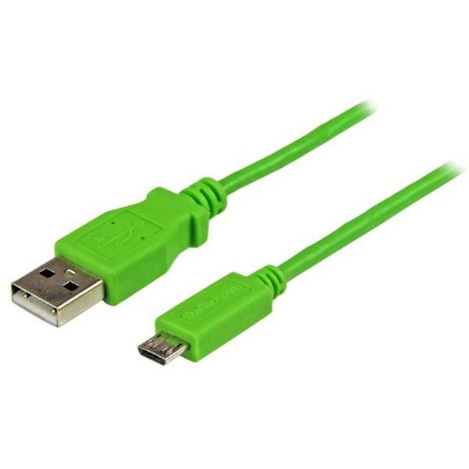 StarTech.com 1m Green Mobile Charge Sync USB to Slim Micro USB Cable for Smartphones and Tablets - A to Micro B M/M