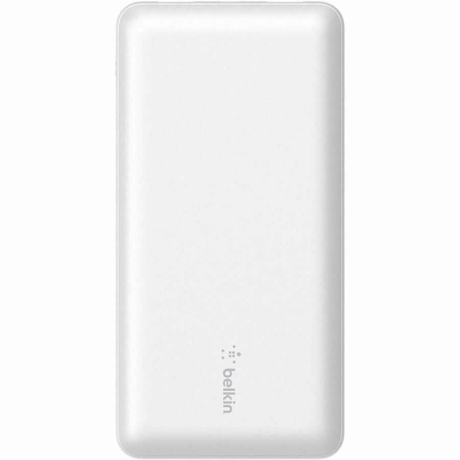 Belkin 15W 3-port USB Power Bank - 20K mAh - 2xUSB-A (12W), 1xUSB-C (15W) - Portable Charger - w/ USB-A to USB-C Cable - White