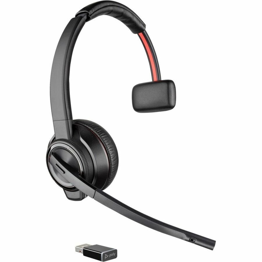 Poly Savi 8200 Office 8210 Wireless Over-the-head Mono Headset - Black