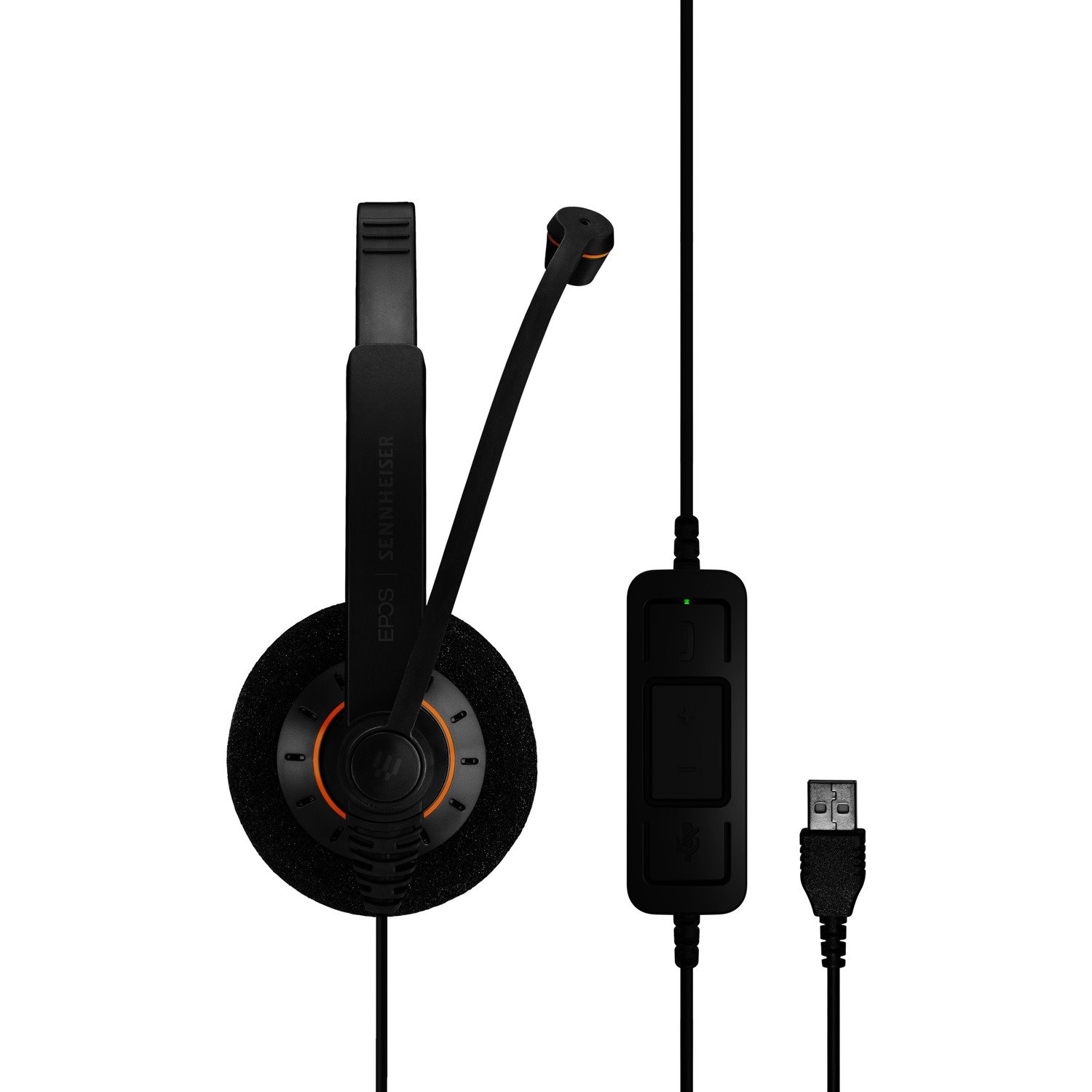 Sennheiser SC 60 USB ML Wired Over-the-head Stereo Headset - Black, Orange