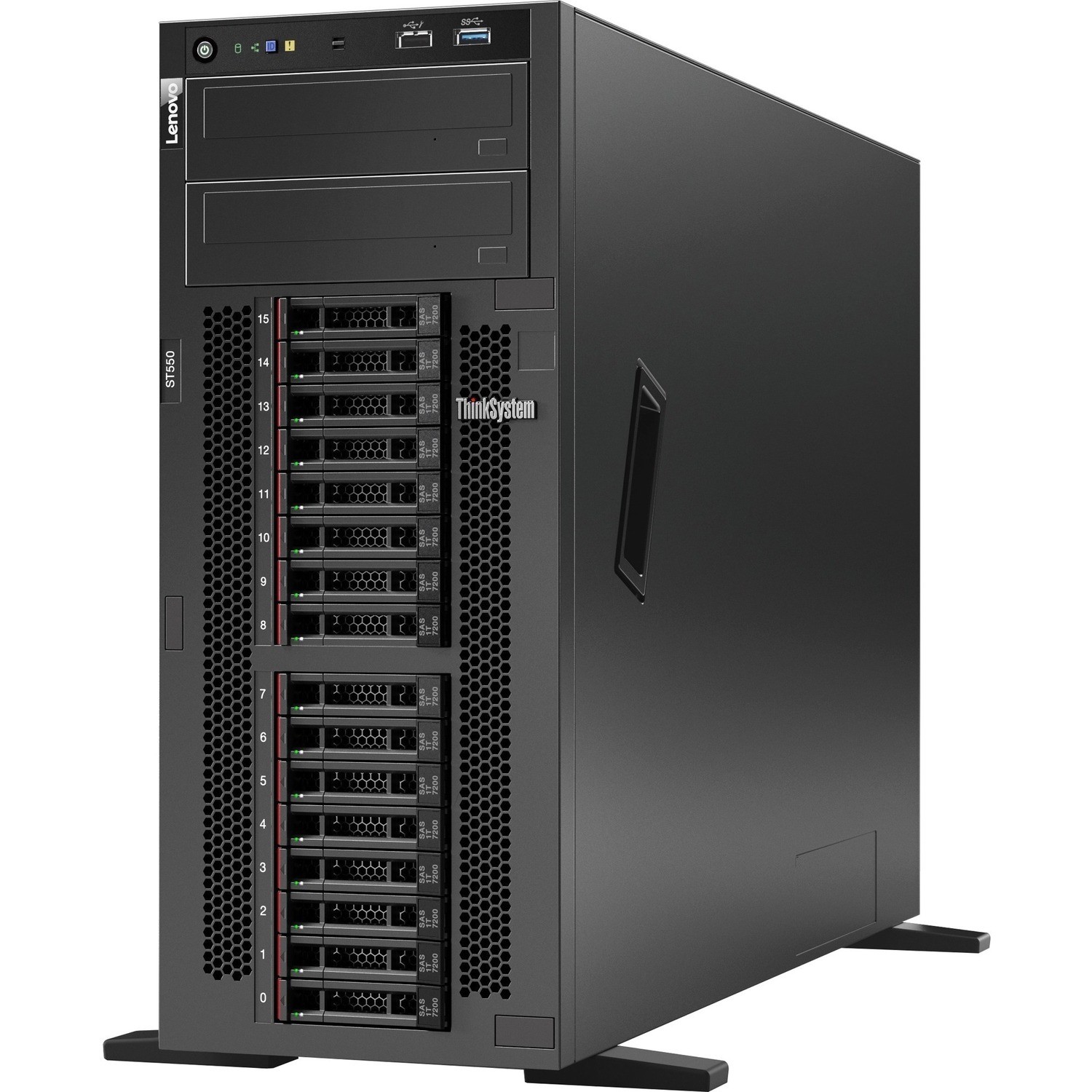 Lenovo ThinkSystem ST550 7X10A0DUNA 4U Tower Server - 1 Xeon Silver 4216 2.10 GHz - 32 GB RAM - Serial ATA/600 Controller