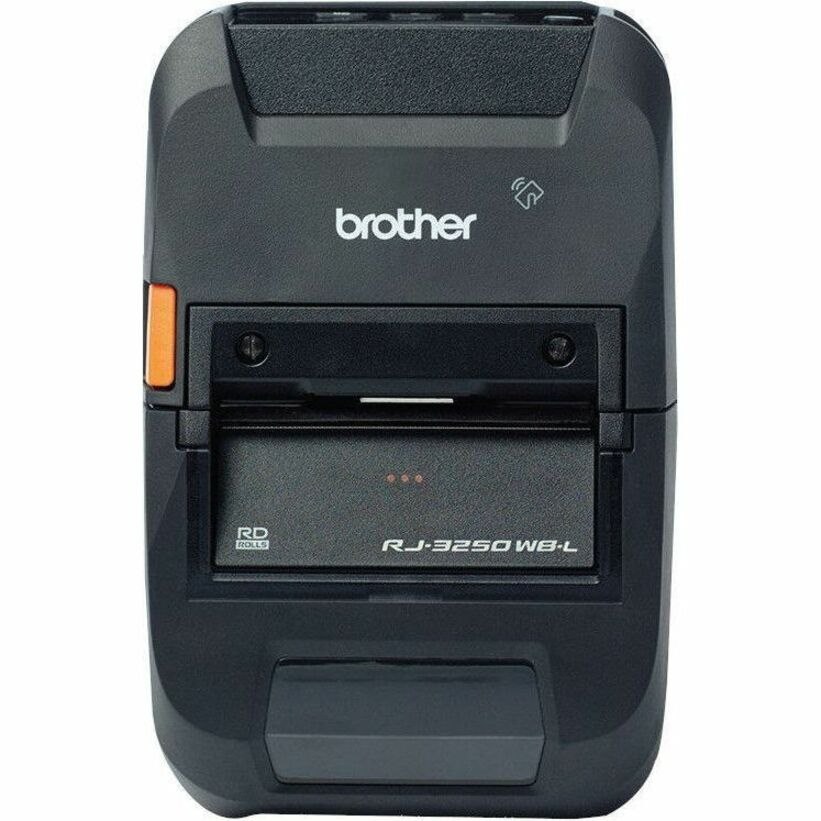 Brother RJ-3250WB-L Mobil Direktthermodrucker - Monochrom - Tragbar - Etiketten-/Quittungsdruck - Ethernet - USB - USB-Schnittstelle - Bluetooth 5.0 - Wireless LAN - Near Field Communication (NFC) - Akku/Batterie im Lieferumfang