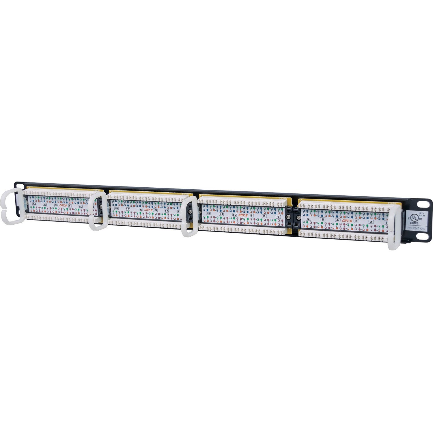 Intellinet Network Solutions 24-Port Rackmount Cat6 UTP 110/Krone Patch Panel, 1U