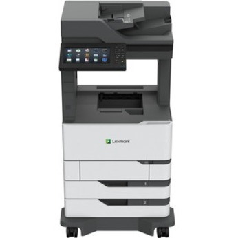 Lexmark MX820 MX826ade Laser Multifunction Printer-Monochrome-Copier/Fax/Scanner-70 ppm Mono Print-1200x1200 Print-Automatic Duplex Print-350000 Pages Monthly-1200 sheets Input-Color Scanner-600 Optical Scan-Monochrome Fax-Gigabit Ethernet