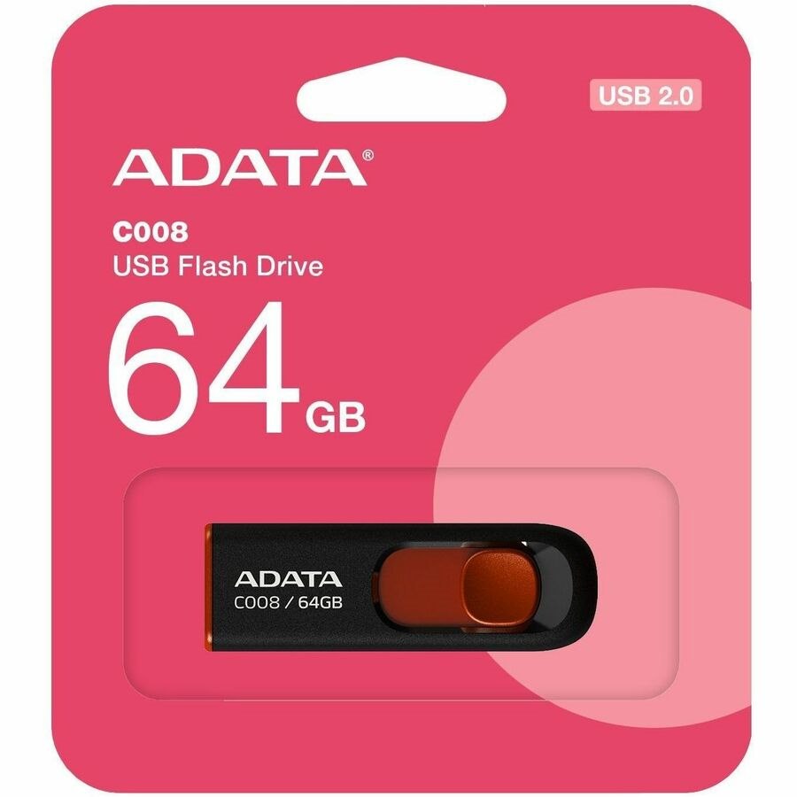 Adata C008 64 GB USB 2.0 USB Geheugenstick - Rood
