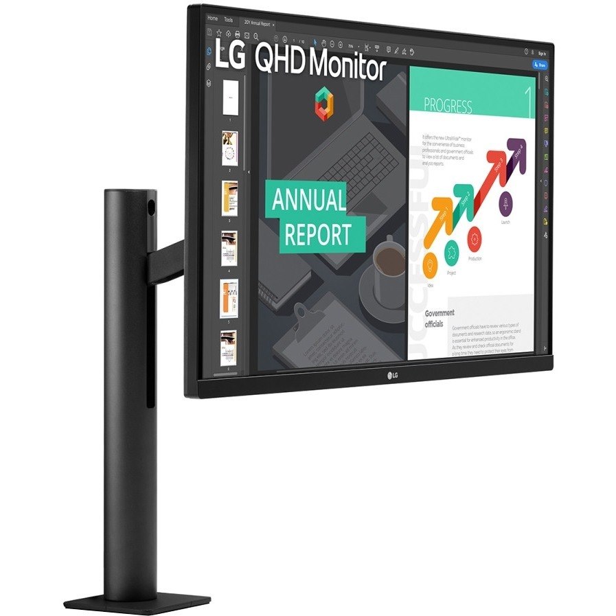 LG 27QN880-B 27" Class WQHD LCD Monitor - 16:9 - Dark Anthracite