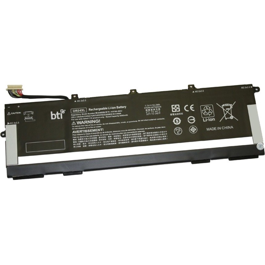 BTI OR04XL-BTI 7.7V 53.2WHR LI-ION BATTERY HSTNN-DB9C, L34209-2B1, HSTNN-IB8U, L34449-005, L34209-1B1, OR04053XL, L34209-1C1, OR04XL ELITEBOOK X360 830 G5, 830 G6