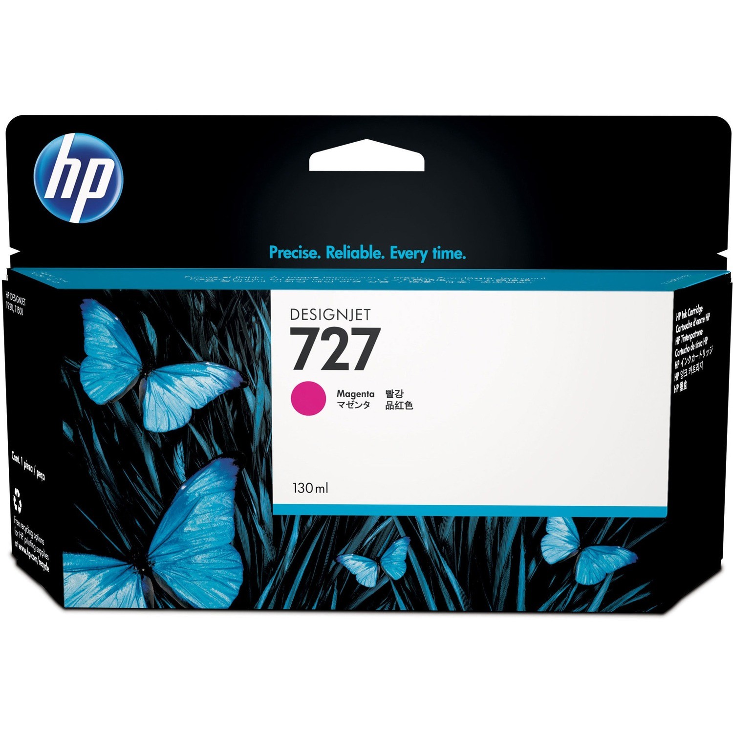 HP 727 130-ML MAGENTA DESIGNJET INK CARTRIDGE - T920/T930/T1500/T1530/T2500/T2530