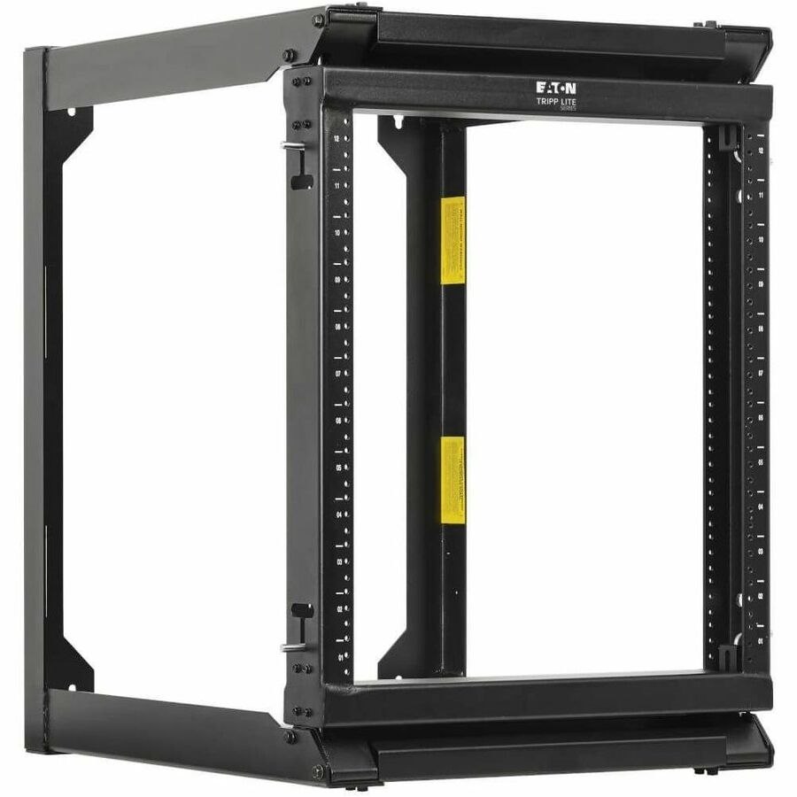 Eaton Tripp Lite Series SmartRack 12U Wall-Mount 2-Post Open Frame Rack, Hinged Front, Heavy Duty