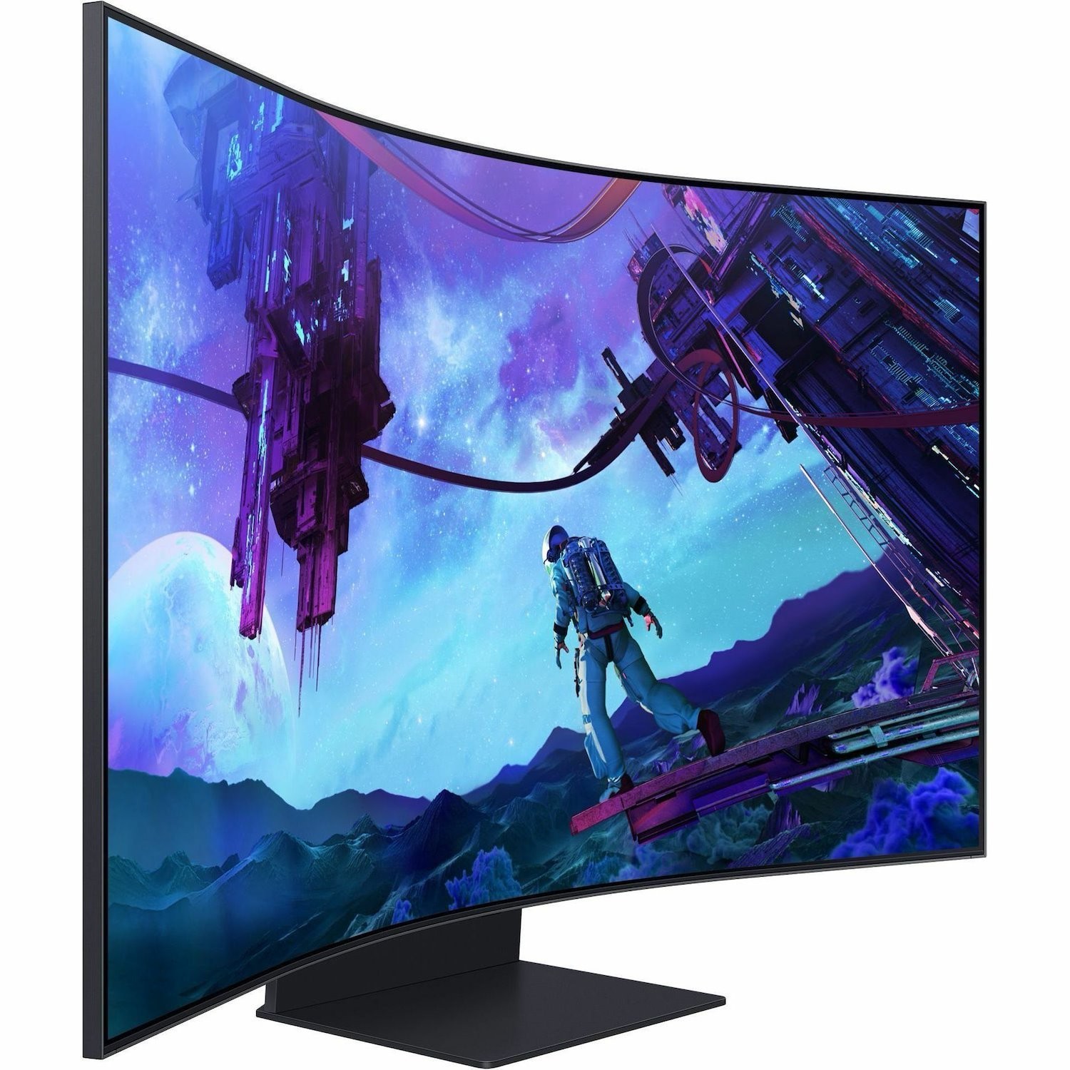 Samsung Odyssey Ark S55CG970NU 55" Class 4K UHD Curved Screen Smart Gaming Mini LED Monitor - 16:9 - Black