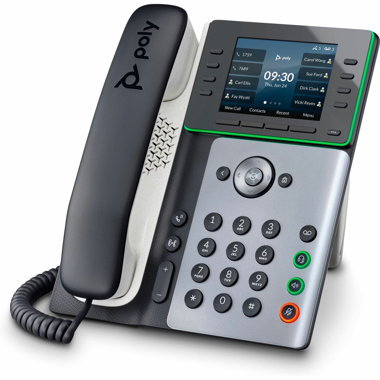 Poly Edge IP Phone - Corded - Corded - Bluetooth - Desktop, Wall Mountable