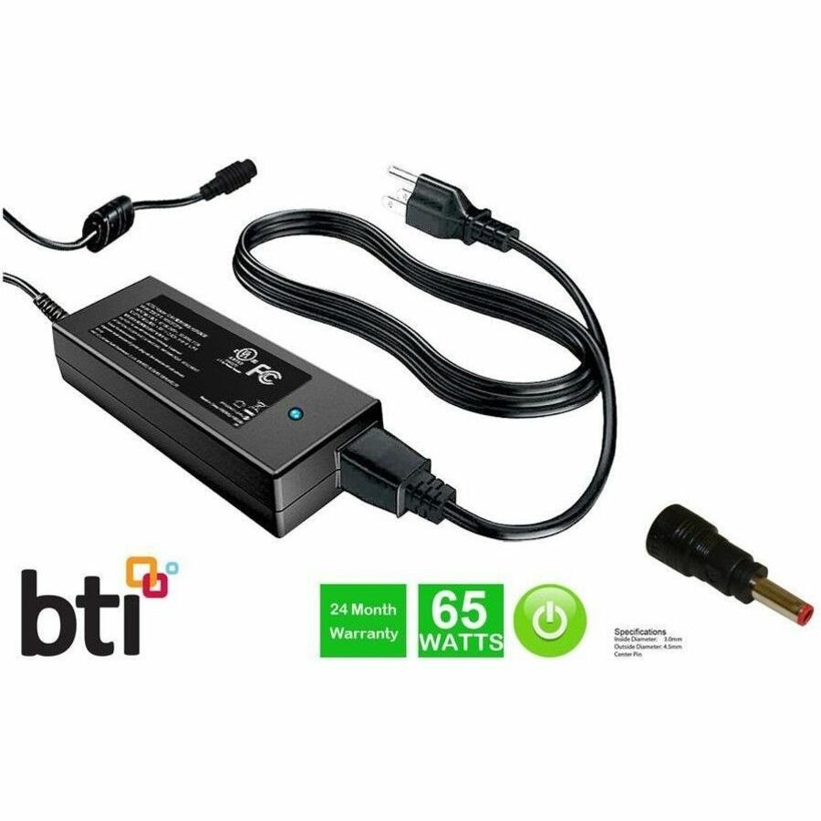 BTI 492-BDBZ-BTI 19V 65W AC ADAPTER DELL INSPIRON 14 3000 (3480), 14 3000 (3481), 14 3000 (3490), 14 3000 (3493), 14 5000 (5400) 2-in-1, 14 5000 (5401)