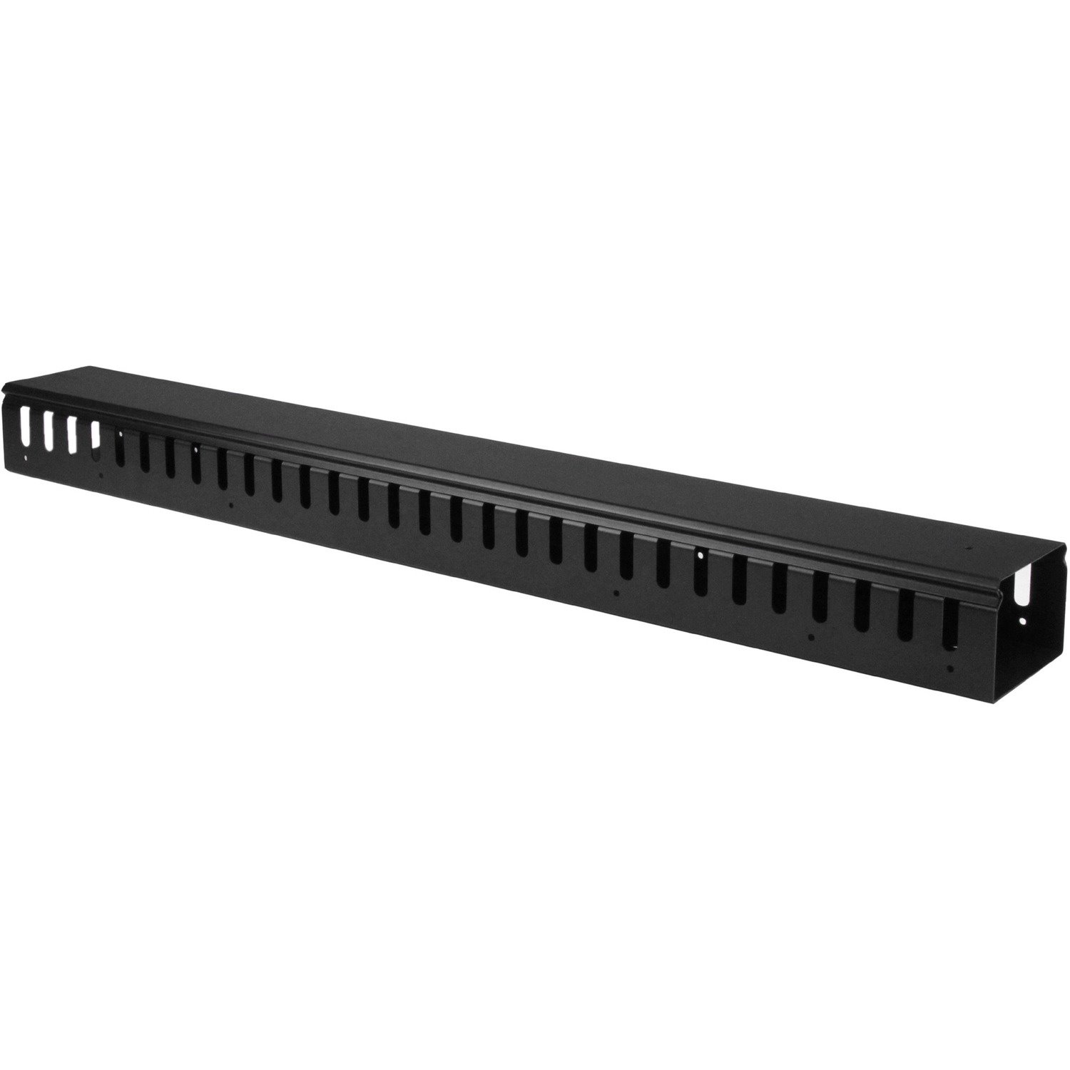 StarTech.com Vertical Cable Organizer with Finger Ducts - Vertical Cable Management Panel - Rack-Mount Cable Raceway - 20U - 3 ft.