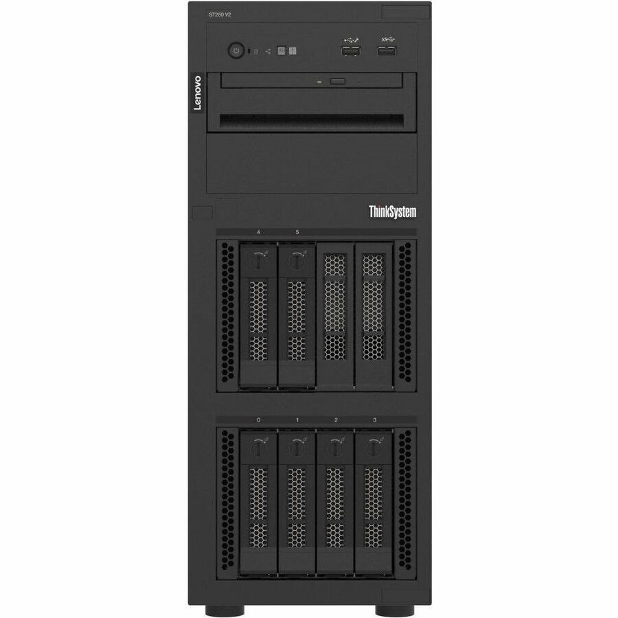 Lenovo ThinkSystem ST250 V2 7D8FA00AAU Tower Server - 1 Xeon E-2378G 2.80 GHz - 16 GB RAM - Serial ATA/600 Controller