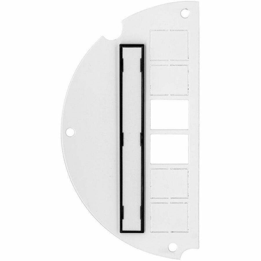 Hubbell Premise Wiring Recessed 6" Series, Sub Plate, 50% Left Side, 2 Jack openings and 4 Jack KOs