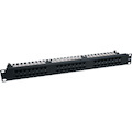 Eaton Tripp Lite Series 48-Port 1U Rack-Mount Cat6/Cat5 High Density 110 Patch Panel, 568B, RJ45 Ethernet, TAA