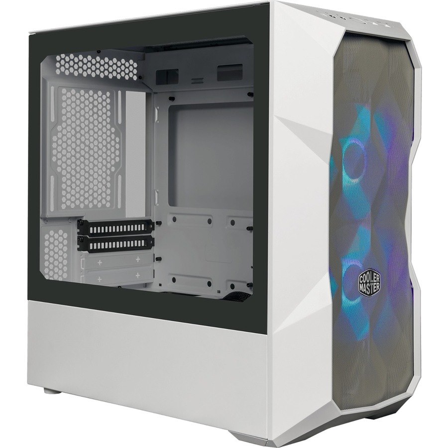 Cooler Master MasterBox Computer Case - Mini ITX, Micro ATX Motherboard Supported - Mini-tower - Steel, Mesh, Plastic, Tempered Glass - White