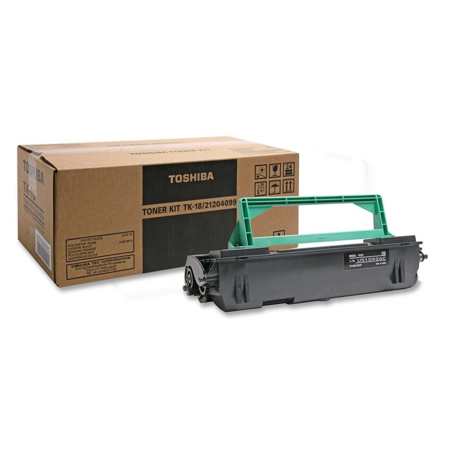 Toshiba TK18 Original Laser Toner Cartridge - Black - 1 Each