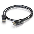 C2G 10ft DisplayPort Cable with Latches, 4K 60Hz, DisplayPort Male to DisplayPort Male, 30V