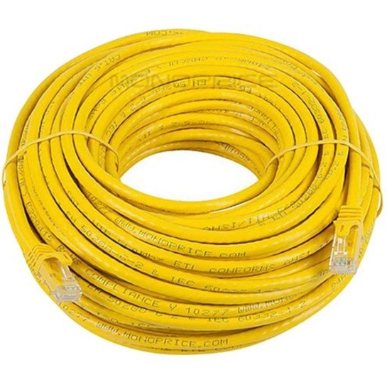 Monoprice FLEXboot Series Cat6 24AWG UTP Ethernet Network Patch Cable, 100ft Yellow