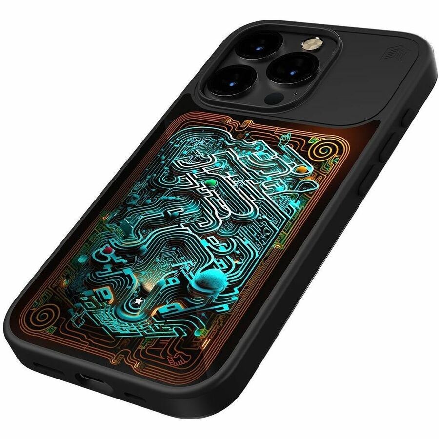 STM Goods Reveal Case for Apple iPhone 15 Smartphone - heat sensitive pattern - Black Realm