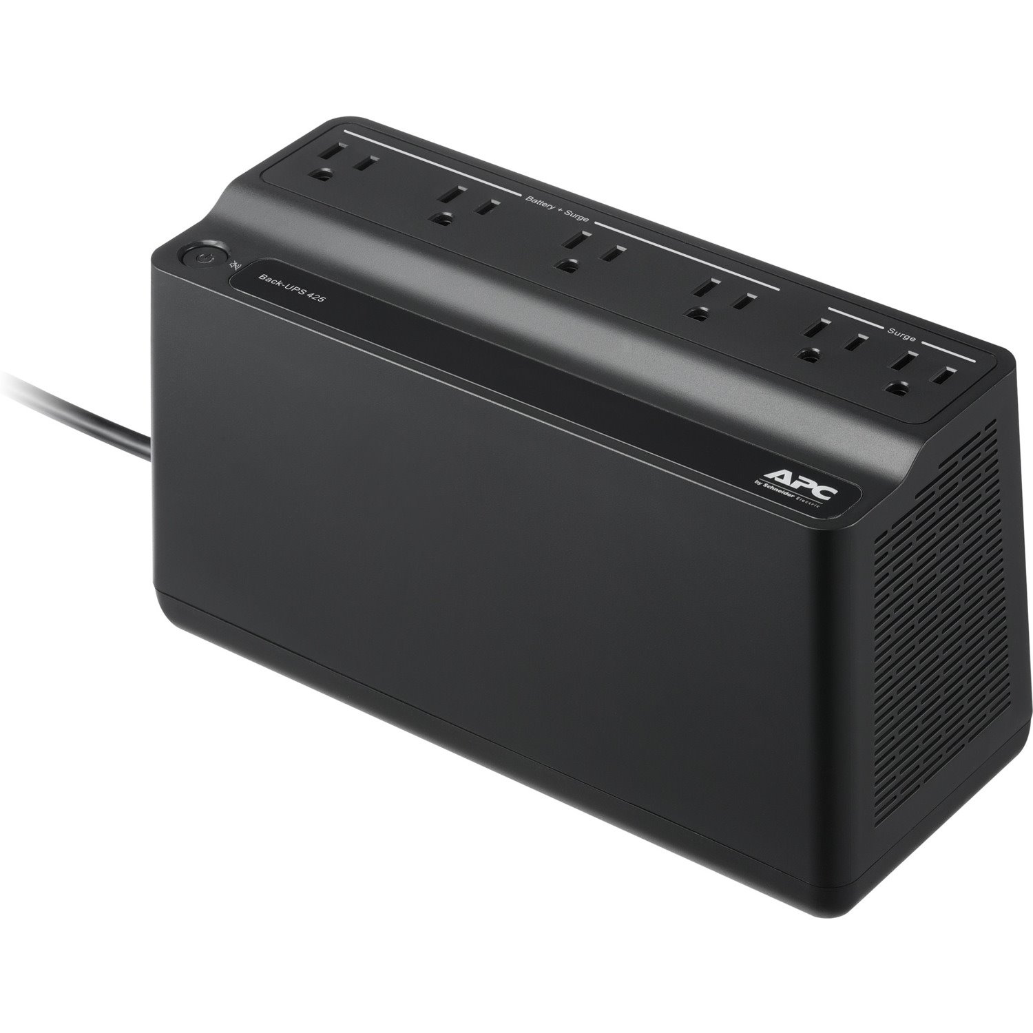 APC Back-UPS 425VA, 120V, 6 NEMA outlets (2 surge)