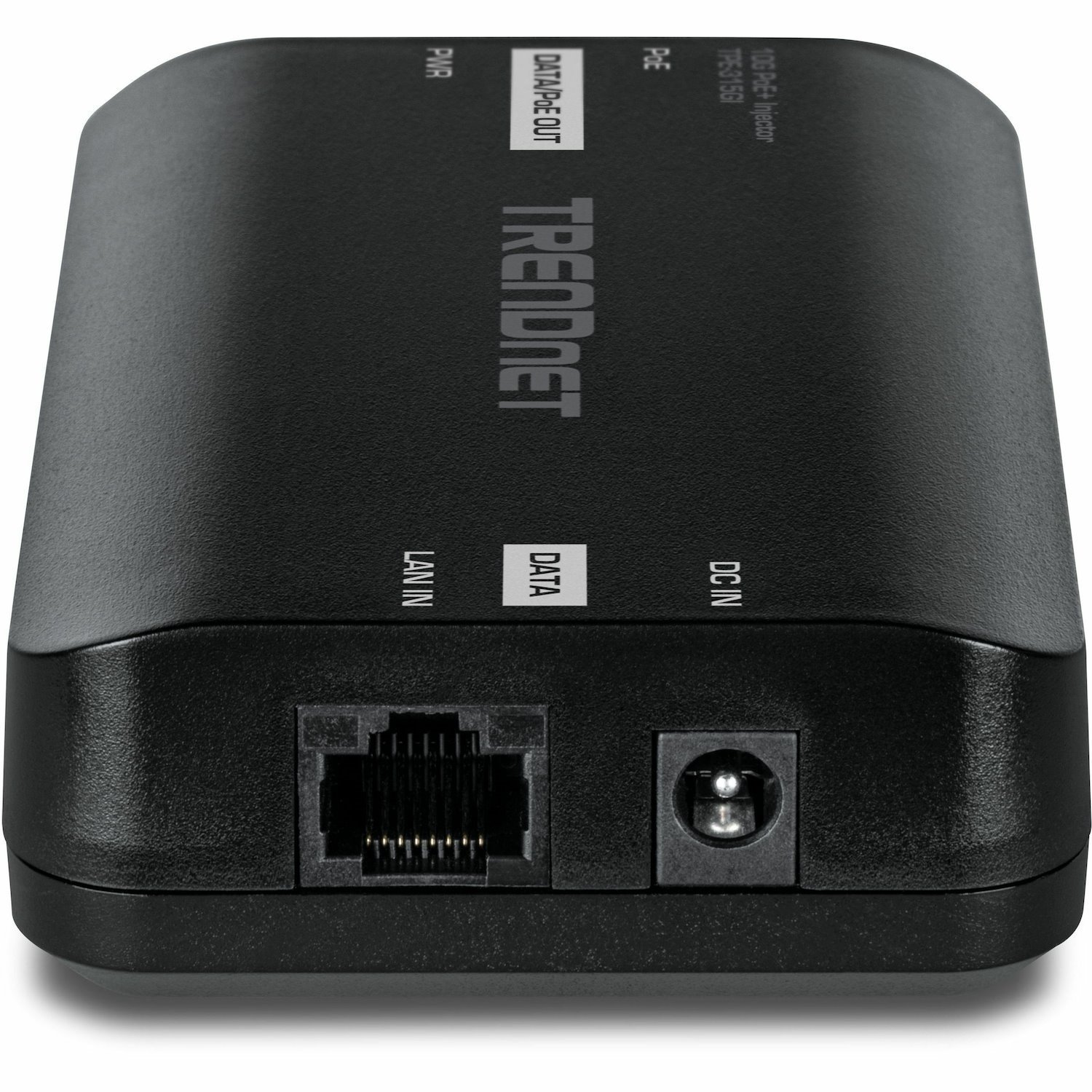 TRENDnet 10G PoE+ Injector, TPE-315GI, Convert Non-PoE Port to a PoE+ Port, PoE (15.4W) or PoE+ (30W), 10GBASE-T Compliant, Up to 100m (328 ft.), Black