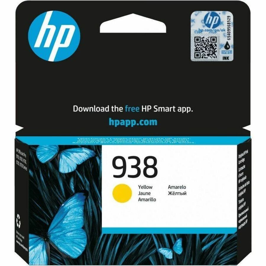 HP 938 Original Standard Yield Thermal Inkjet Ink Cartridge - Yellow Pack