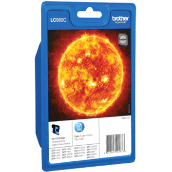 Brother LC-980CBP Original Inkjet Ink Cartridge - Cyan - 10 Pack