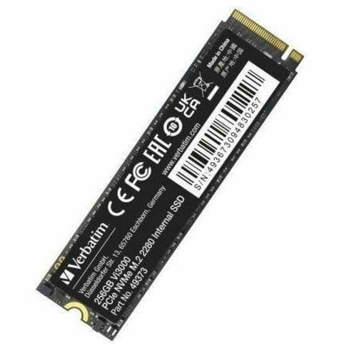 Verbatim Vi3000 256 GB Solid State Drive - M.2 2280 Internal - PCI Express NVMe (PCI Express NVMe 3.0 x4)