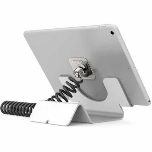 Compulocks Universal Tablet Holder White with Coiled Cable Lock Black