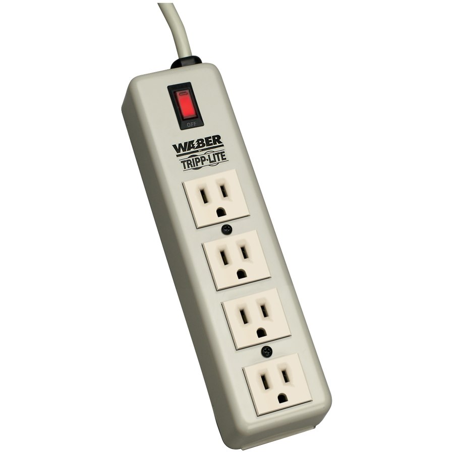 Eaton Tripp Lite Series Industrial Power Strip, 4-Outlet, 6 ft. (1.8 m) Cord, 5-15P, Lighted On/Off Switch