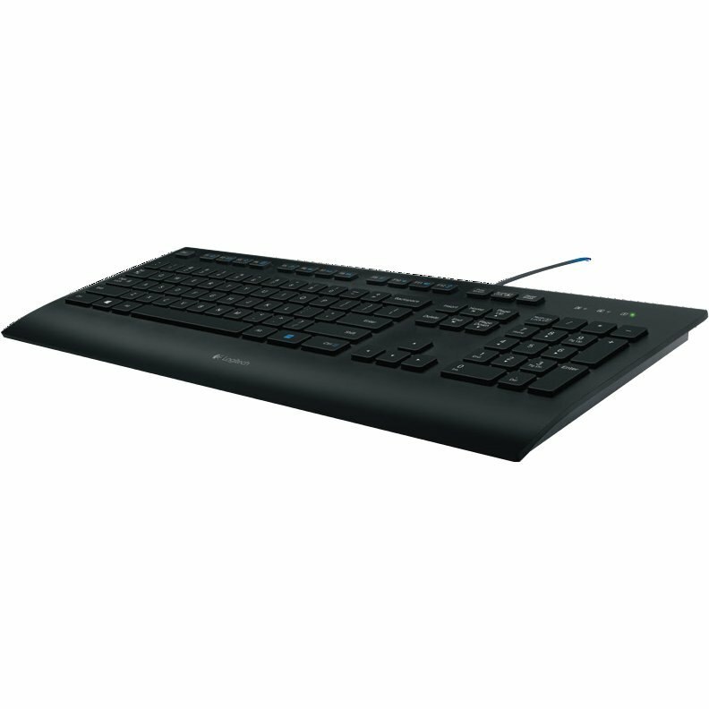 Logitech K280e Keyboard - Cable Connectivity - USB Interface - English (US) - QWERTY Layout - Black