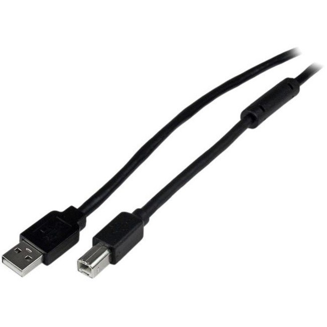 StarTech.com 65ft (20m) Active USB 2.0 A to B Cable, Long USB Cable, USB Printer Cable, 1x USB A (M), 1x USB B (M), Black
