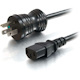 C2G 10ft 18 AWG Hospital Grade Power Cord (NEMA 5-15P to IEC320C13) - Black