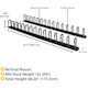 StarTech.com Vertical Cable Organizer with D-Ring Hooks - Vertical Cable Management Panel - 40U - 6 ft.
