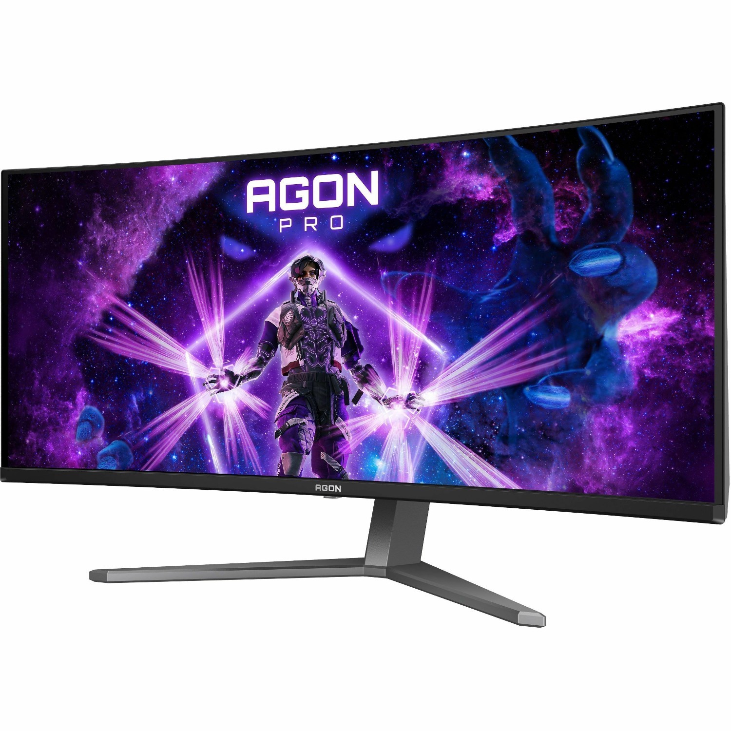 AOC AGON AGP346UCSD 34" Class UW-QHD Curved Screen Gaming OLED Monitor - 21:9 - Black, Grey