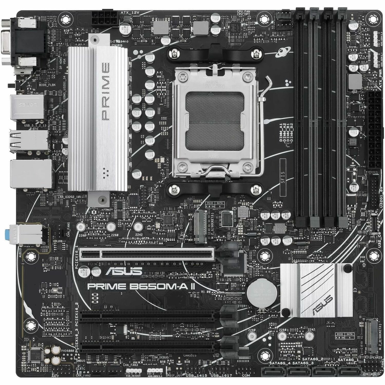Asus Prime B650M-A II-CSM Desktop Motherboard - AMD B650 Chipset - Socket AM5 - Micro ATX