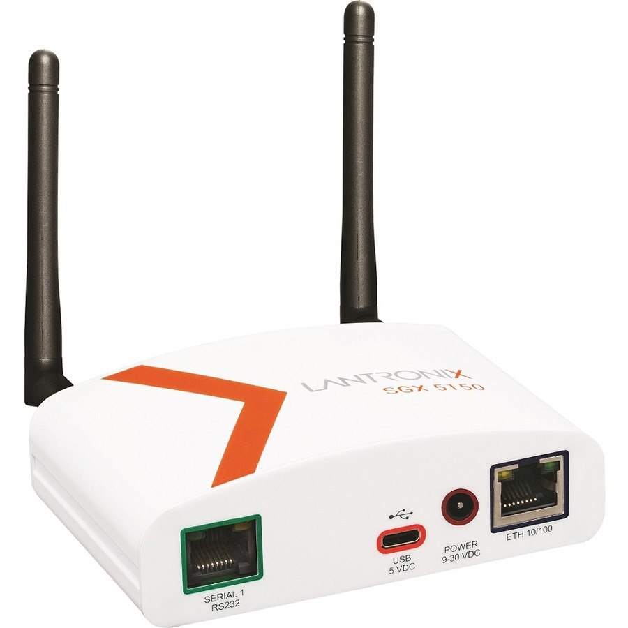 Lantronix SGX 5150 Wireless IoT Gateway, 802.11a/b/g/n/ac, 1xRS232 (RJ45), USB, 10/100 Ethernet, US Model