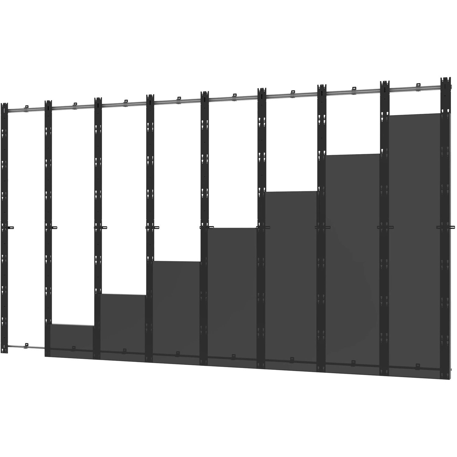 Peerless-AV&reg; SEAMLESS Kitted DS-LEDZRD-8X8 Wall Mount for LED Display, Video Wall - Black - TAA Compliant