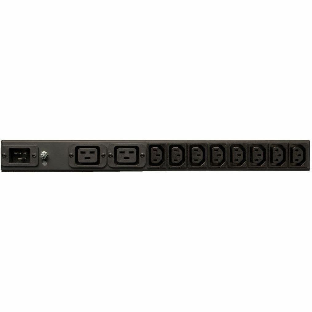 Eaton Tripp Lite Series 1.6-3.8kW Single-Phase 100-240V Basic PDU, 14 Outlets (12 C13 & 2 C19), C20 with L6-20P Adapter, 12 ft. (3.66 m) Cord, 1U Rack-Mount