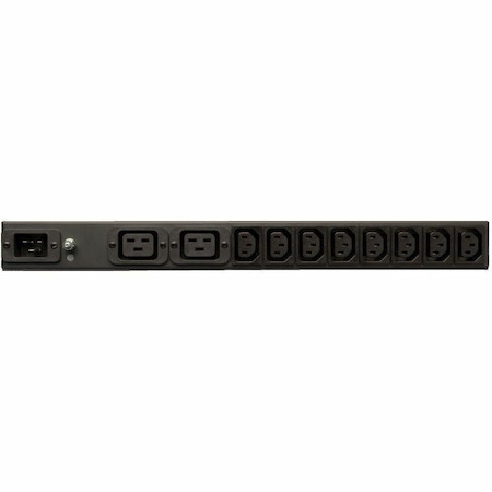 Eaton Tripp Lite Series 1.6-3.8kW Single-Phase 100-240V Basic PDU, 14 Outlets (12 C13 & 2 C19), C20 with L6-20P Adapter, 12 ft. (3.66 m) Cord, 1U Rack-Mount