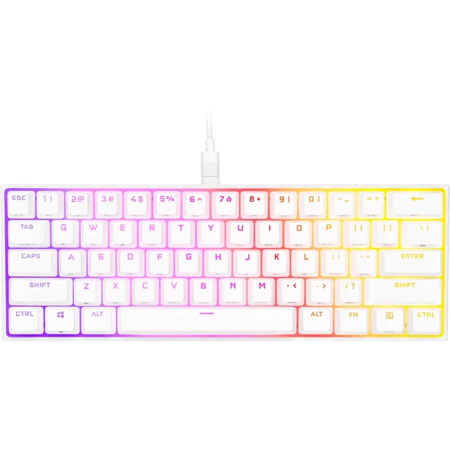 Corsair K65 RGB MINI 60% Mechanical Gaming Keyboard - CHERRY MX SPEED - White