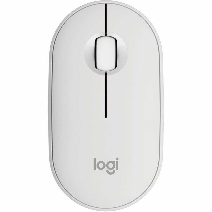 Logitech Pebble 2 M350S Mouse - Bluetooth - Optical - 3 Button(s) - Tonal White