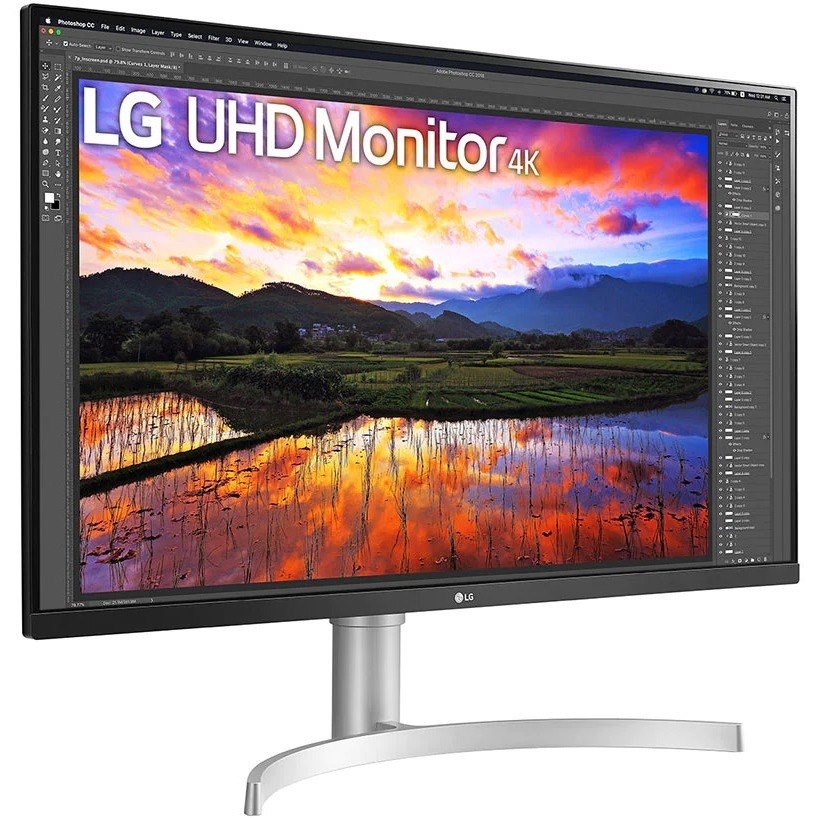 LG 32UN650-W 32" Class 4K UHD LCD Monitor - 16:9 - Black, Silver