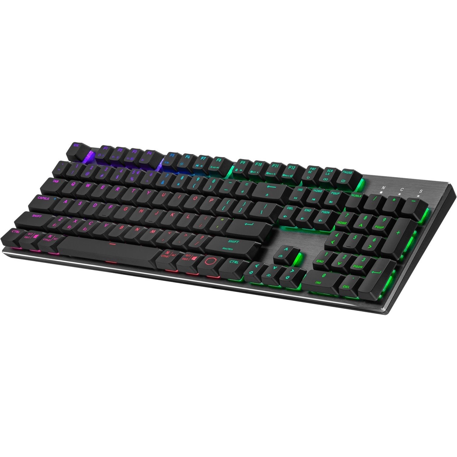 Cooler Master SK653 Gaming Keyboard - Wired/Wireless Connectivity - USB Type A Interface - RGB LED - English (US) - Gunmetal Grey