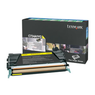 Lexmark Original Standard Yield Laser Toner Cartridge - Yellow - 1 Each