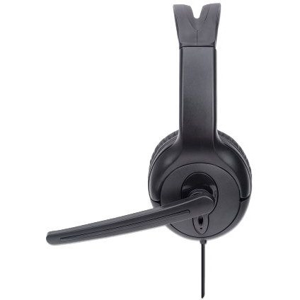 Mono On-Ear Headset (USB), Microphone Boom (padded), Polybag Packaging, Adjustable Headband, In-Line Volume Control, Ear Cushion, USB-A for both sound and mic use, cable 1.5m, Three Year Warranty