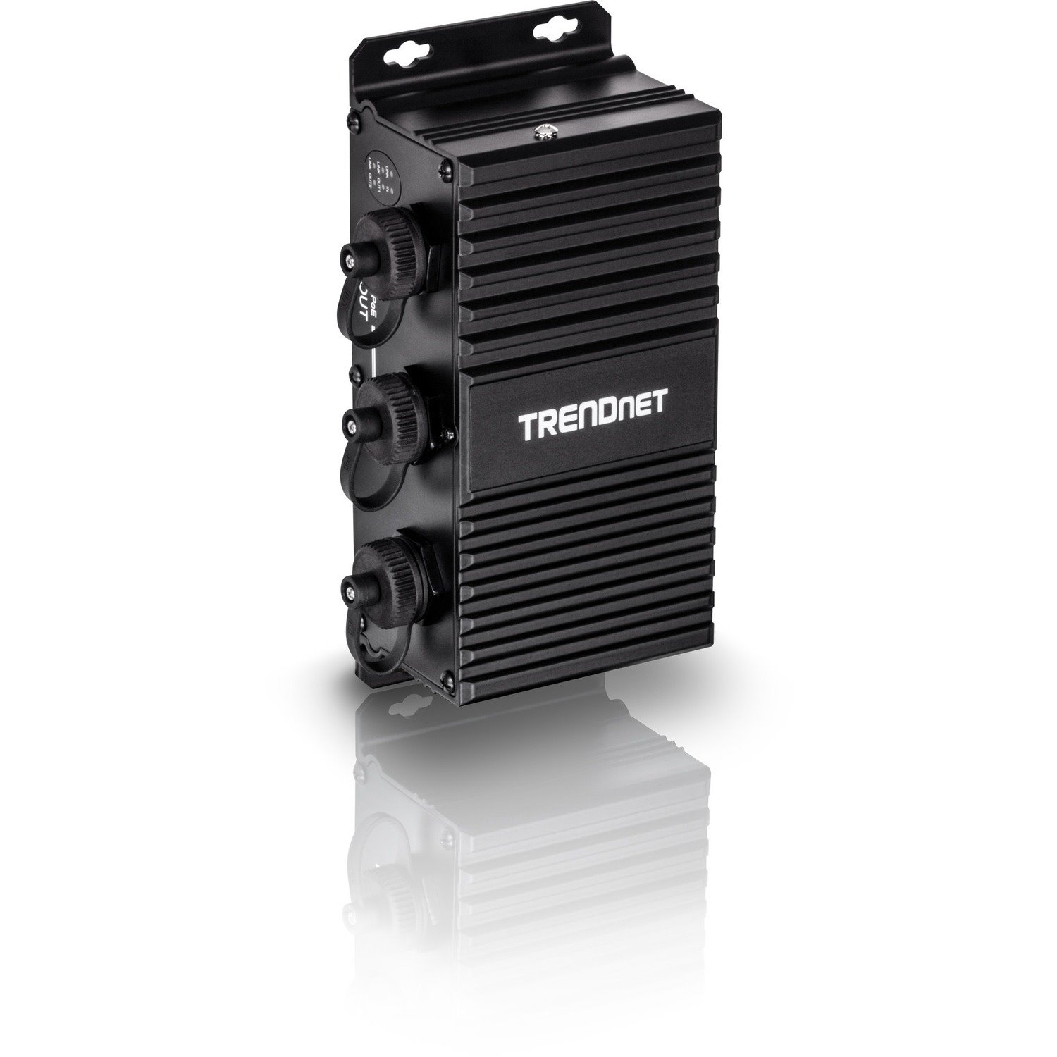 TRENDnet 2-Port Industrial Outdoor Gigabit UPoE Extender, Extends 100m- Total Distance Up to 200m (656'), Supports PoE (15.4W), PoE+(30W), UPoE(60W), IP67 Housing, TI-EU120
